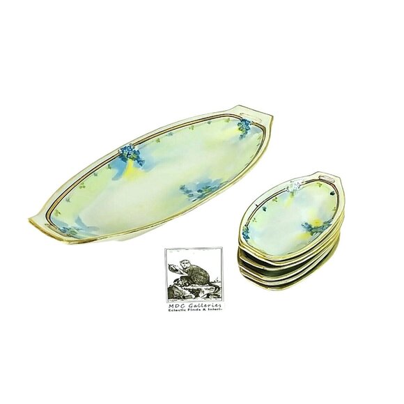 Vtg Nippon Sushi Condiment Platter With 6 Sauce Dishes Hand Painted Je-Oh China - Picture 9 of 11